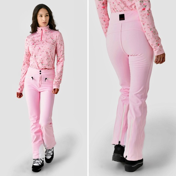 NWT Loveshackfancy x Bogner fire and ice Ireen ski pant in blush. - Picture 2 of 16